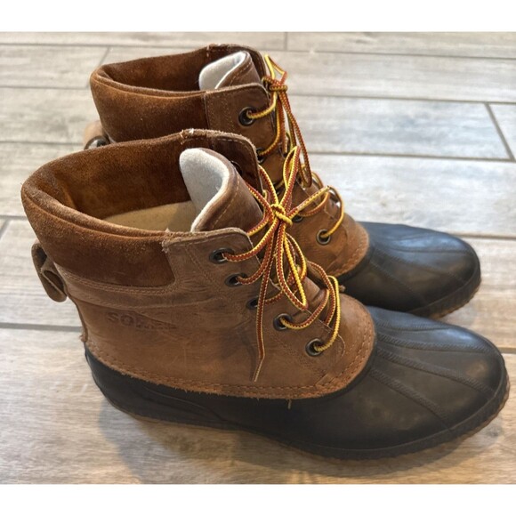 Sorel Men’s Cheyenne II Boots Waterproof Insulated Size 13 Leather Rubber